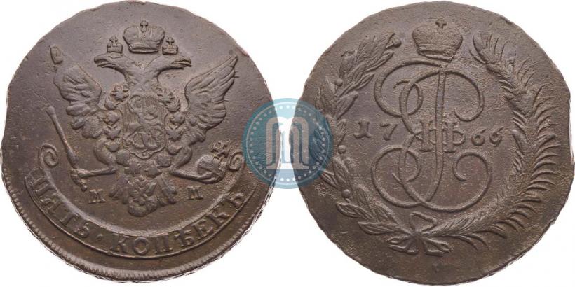 Picture 5 kopecks 1766 year ММ 