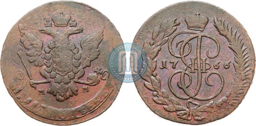 Picture 5 kopecks 1766 year ММ 