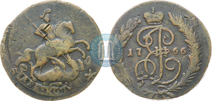 Picture 2 kopecks 1766 year СПМ 