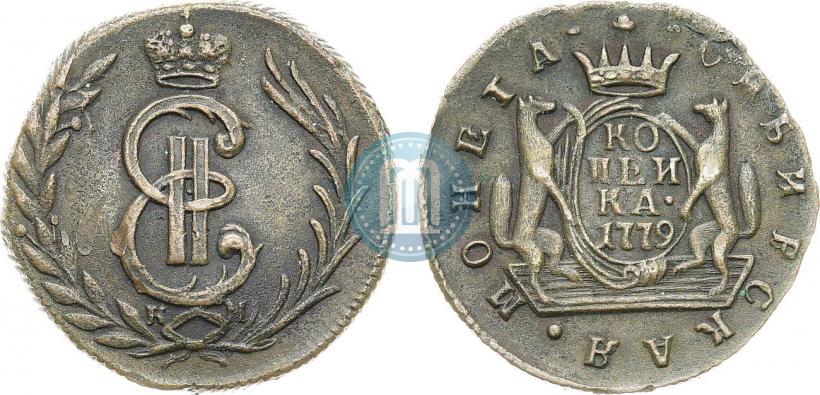 Фото 1 копейка 1779 года КМ 