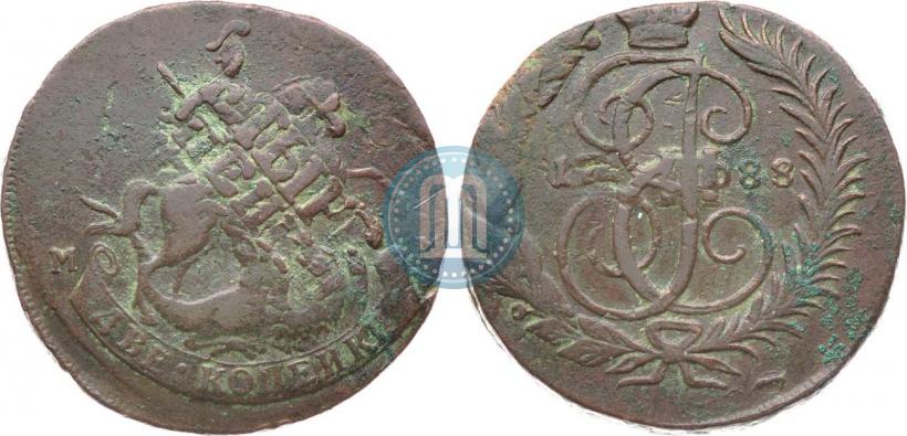 Фото 2 копейки 1788 года ММ 