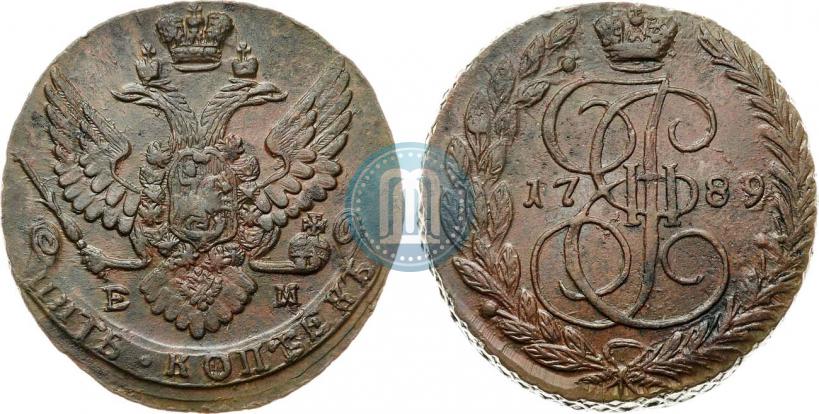 Picture 5 kopecks 1789 year ЕМ 