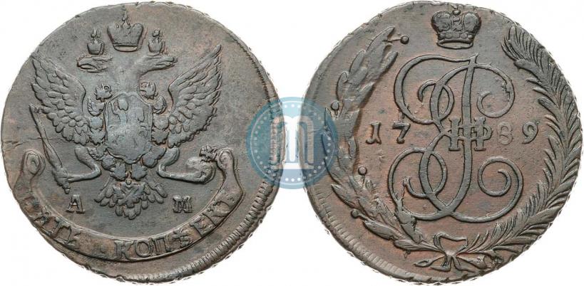 Picture 5 kopecks 1789 year АМ 