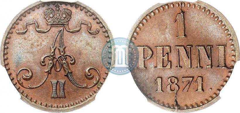 Фото 1 пенни 1871 года  