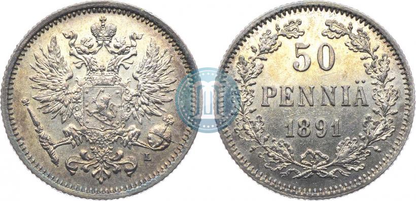 Picture 50 pennia 1891 year L 