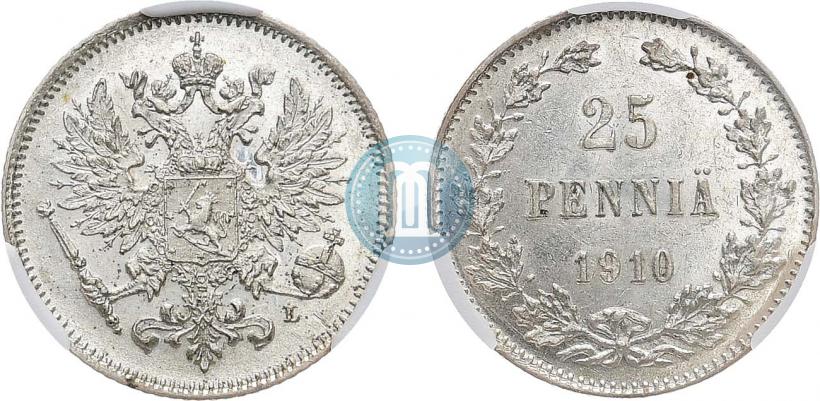 Фото 25 пенни 1910 года L 