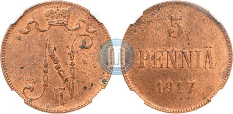 Фото 5 пенни 1917 года  