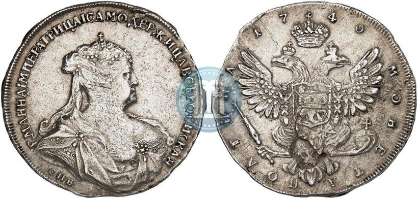 Фото Полтина 1740 года СПБ "Петербургский тип"
