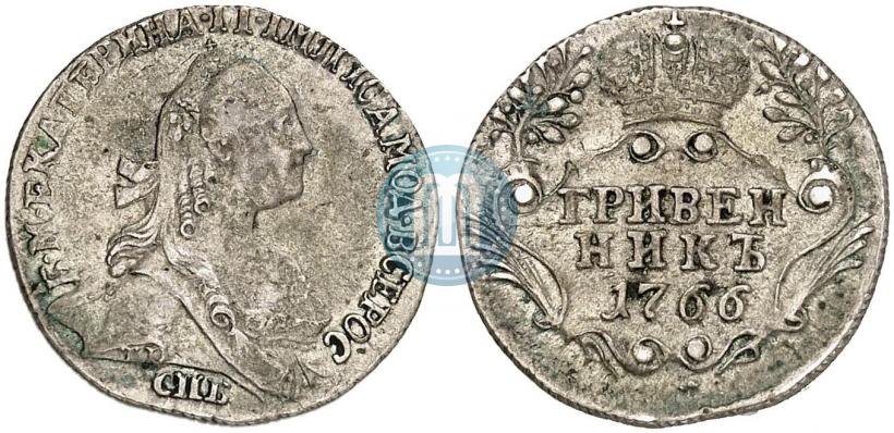 Фото Гривенник 1766 года СПБ 