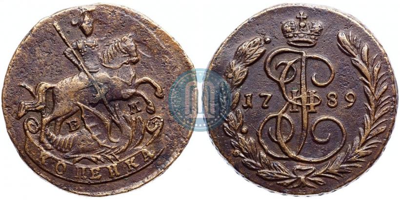 Фото 1 копейка 1789 года ЕМ 