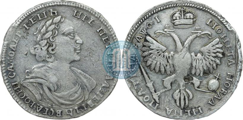 Фото Полтина 1719 года L "Портрет в латах"