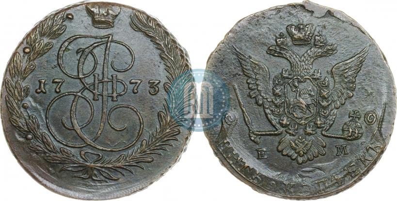 Picture 5 kopecks 1773 year ЕМ 