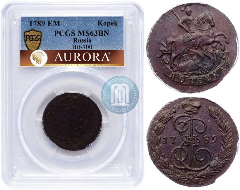 Фото 1 копейка 1789 года ЕМ 