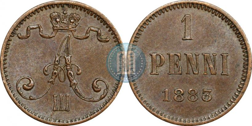 Фото 1 пенни 1883 года  