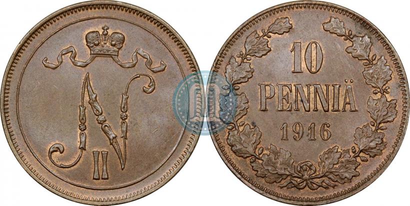 Picture 10 pennia 1916 year  
