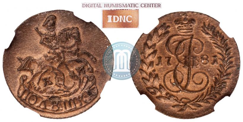 Фото Полушка 1781 года КМ 