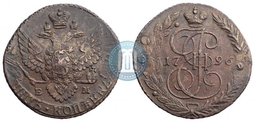 Фото 5 копеек 1796 года ЕМ "Павловский перечекан"