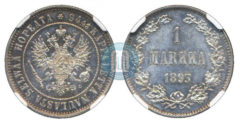 Picture 1 markka 1893 year L 