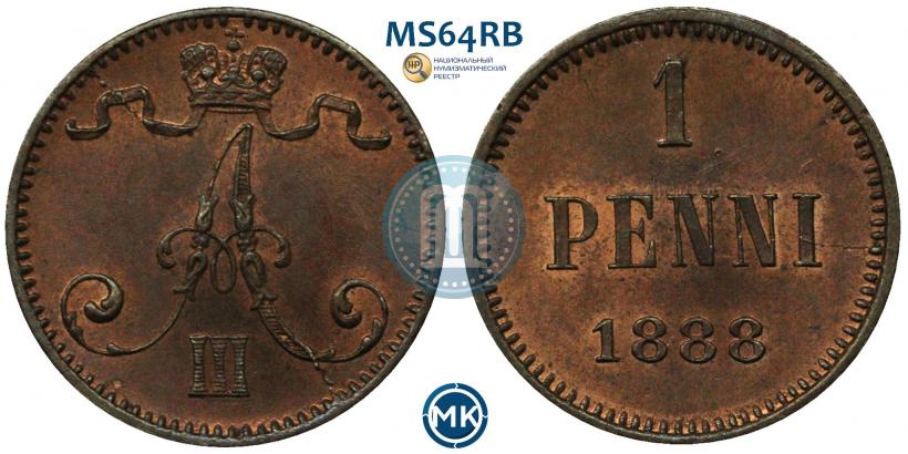 Picture 1 penni 1888 year  