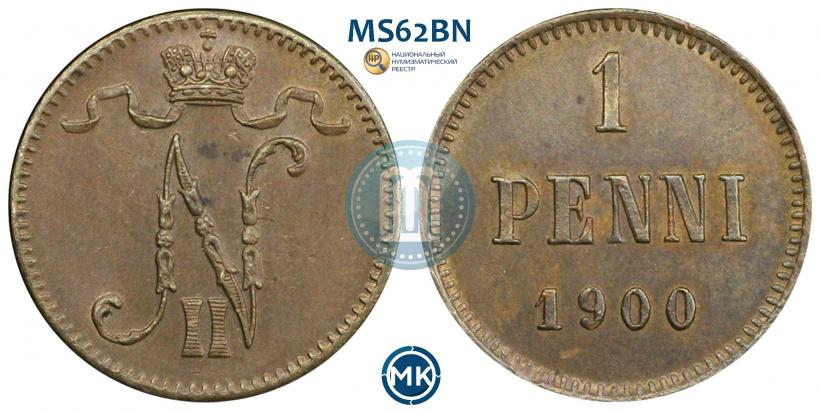 Picture 1 penni 1900 year  