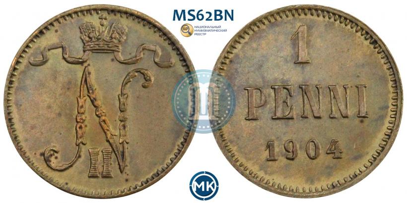 Picture 1 penni 1904 year  