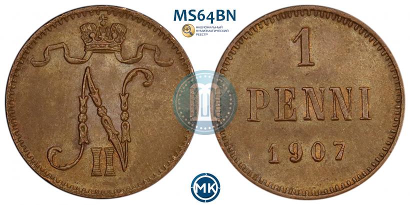 Picture 1 penni 1907 year  
