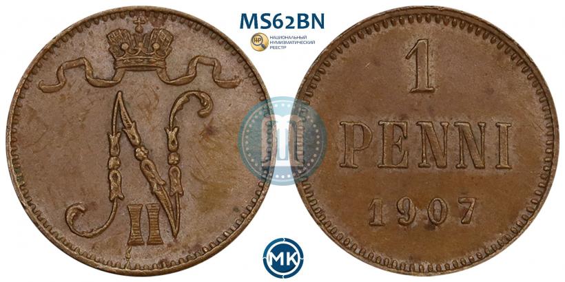 Picture 1 penni 1907 year  