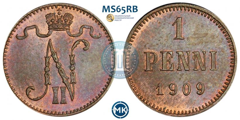 Picture 1 penni 1909 year  