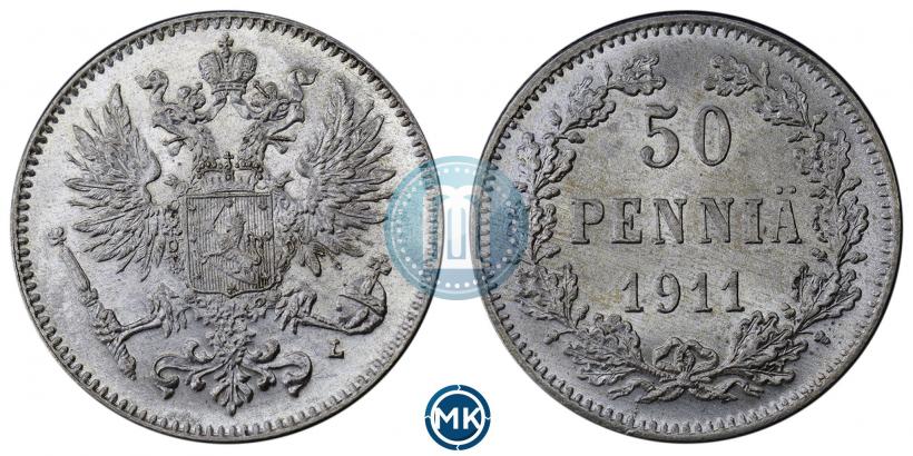 Фото 50 пенни 1911 года L 