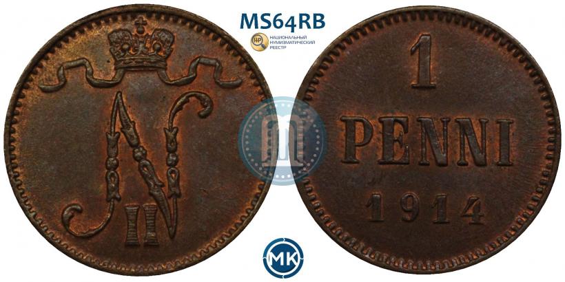 Фото 1 пенни 1914 года  