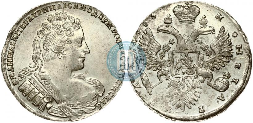 Фото 1 рубль 1733 года  