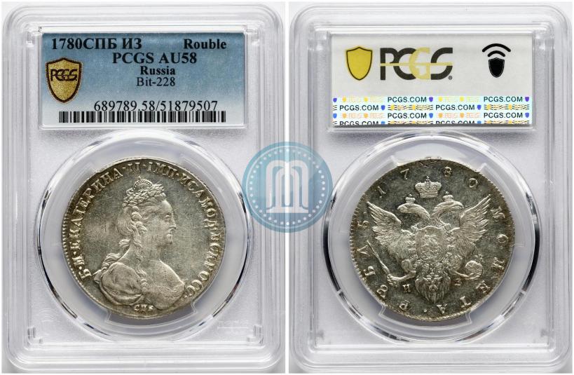 Фото 1 рубль 1780 года СПБ-ИЗ 