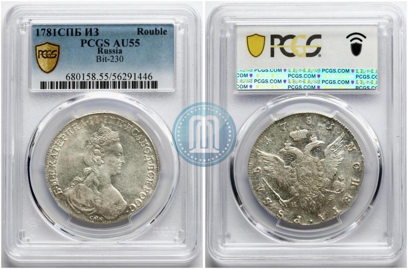 Фото 1 рубль 1781 года СПБ-ИЗ 