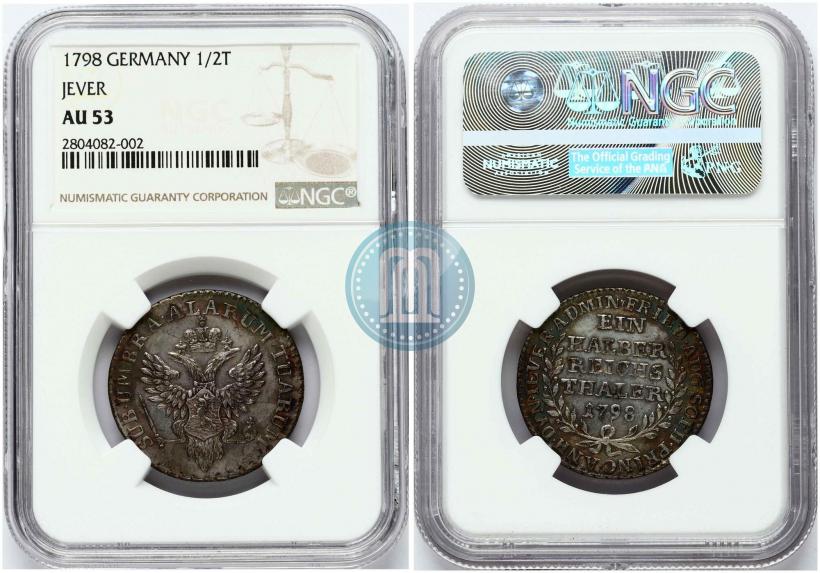 Фото Ein halber reichsthaler 1798 года  "Княжество Йевер"