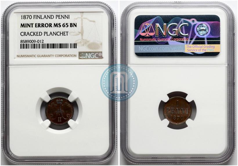 Фото 1 пенни 1870 года  