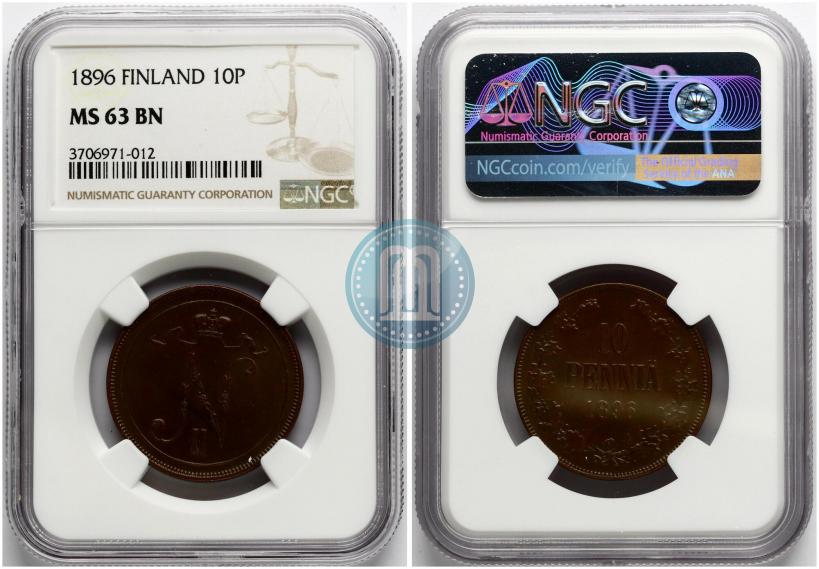 Фото 10 пенни 1896 года  