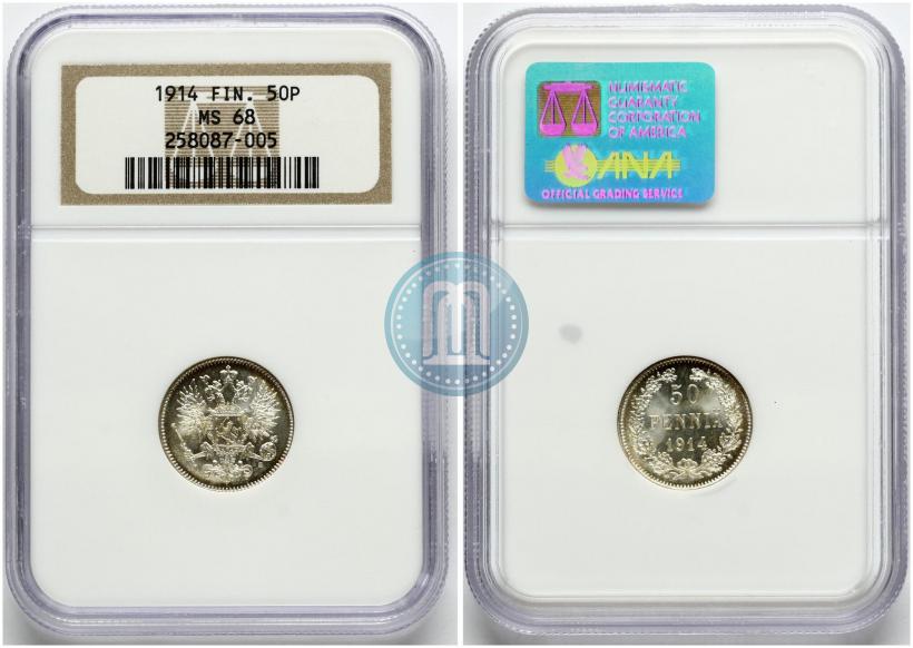 Фото 50 пенни 1914 года S 