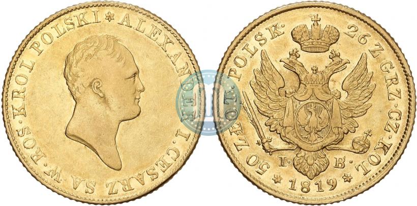 Фото 50 злотых 1819 года IB 