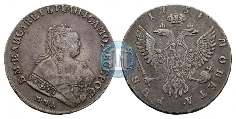 Picture 1 rouble 1751 year ММД 
