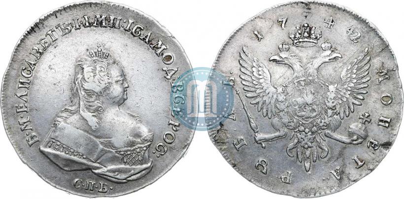 Picture 1 rouble 1742 year СПБ 