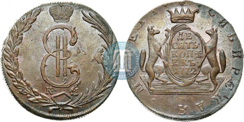 Picture 10 kopecks 1772 year КМ 
