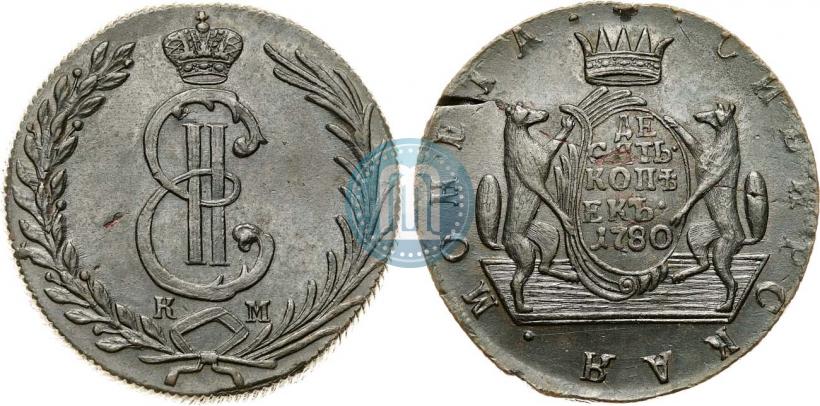 Picture 10 kopecks 1780 year КМ 