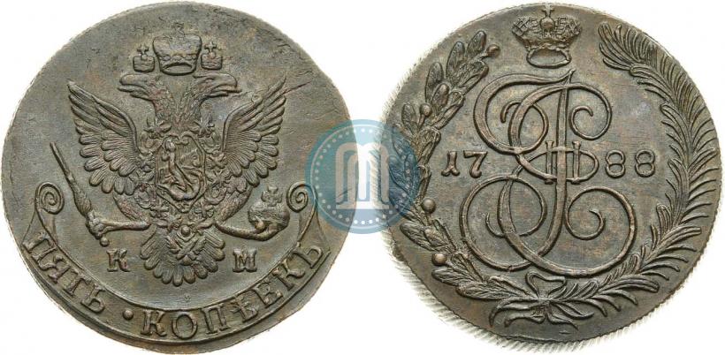 Picture 5 kopecks 1788 year КМ 