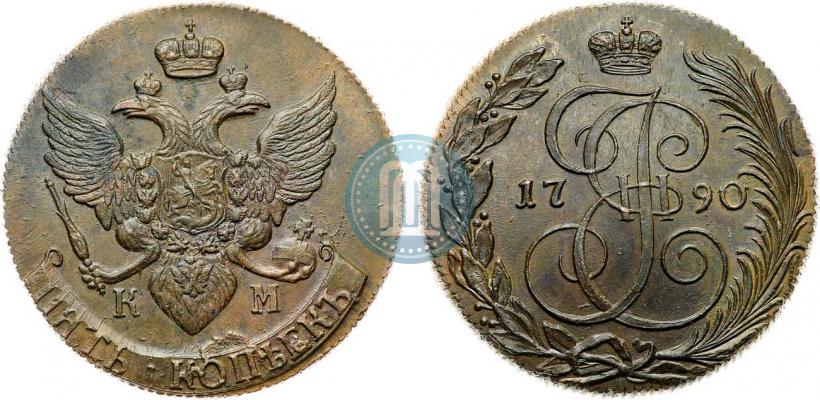 Picture 5 kopecks 1790 year КМ 