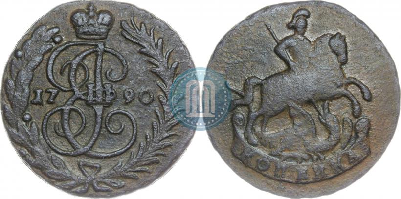 Picture 1 kopeck 1790 year  