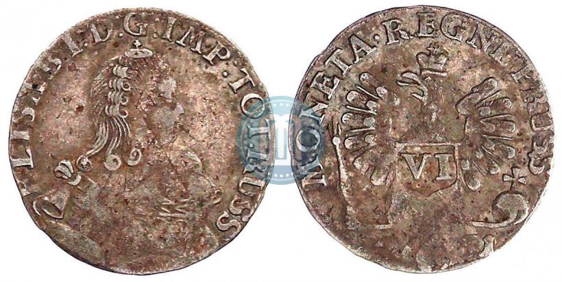 Picture 6 groszy 1761 year  