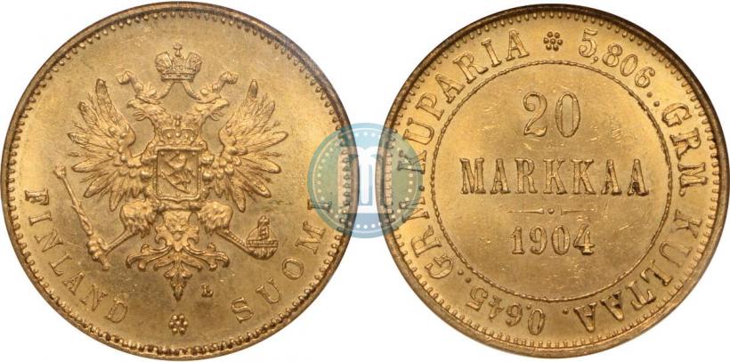 Picture 20 markkaa 1904 year L 