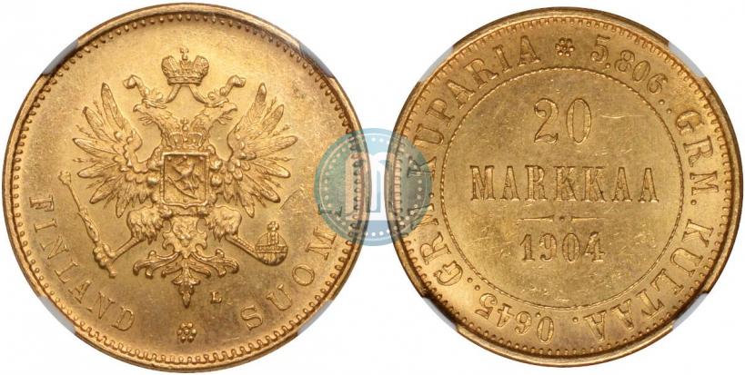 Picture 20 markkaa 1904 year L 