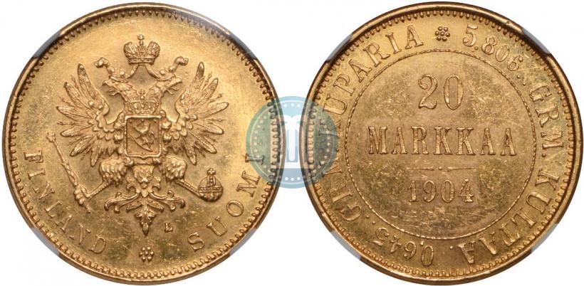 Picture 20 markkaa 1904 year L 