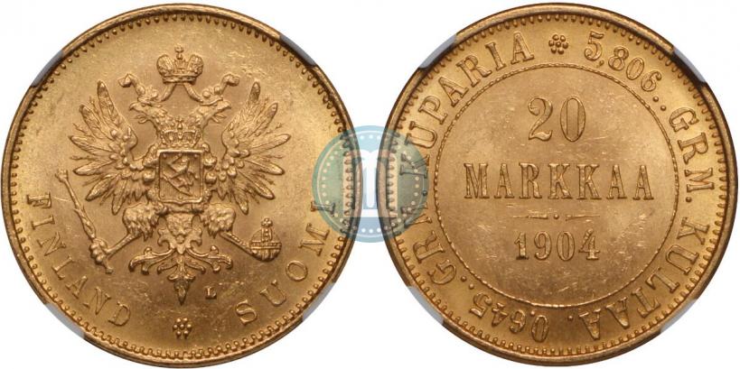 Picture 20 markkaa 1904 year L 